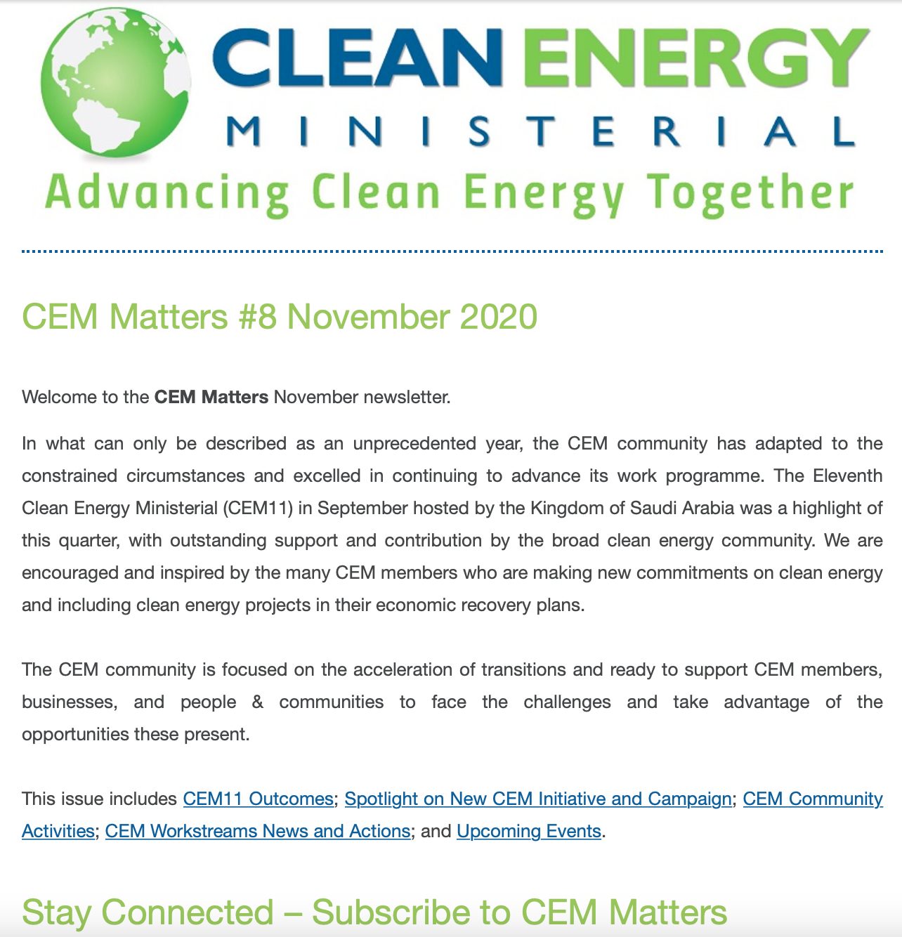 CEM Matters Winter 2020