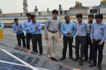 energy team and solar panels
